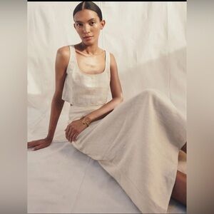 New Reformation Linen Adalyn Tank Skirt Set